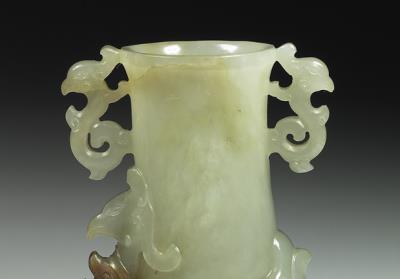 图片[3]-Jade vase with phoenix pattern, Qing dynasty (1644-1911)-China Archive